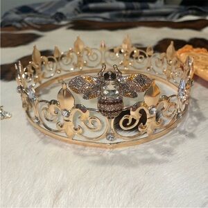 Gold Crown with Bee Design